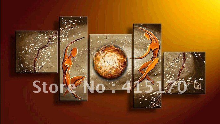 hand-painted-wall-art-Weak-yellow-pure-flower-dancer-home-decoration-font-b-abstract-b-font.jpg