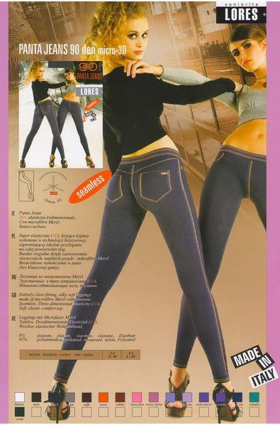   	  PANTA JEANS 90 den micro-3D.  351. .2