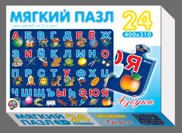 01251 Азбука.Мяг. пазл в кор. 210,00 руб