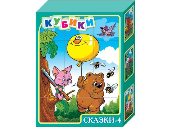 00523 Кубики Сказки 4 (12 шт) 150,0