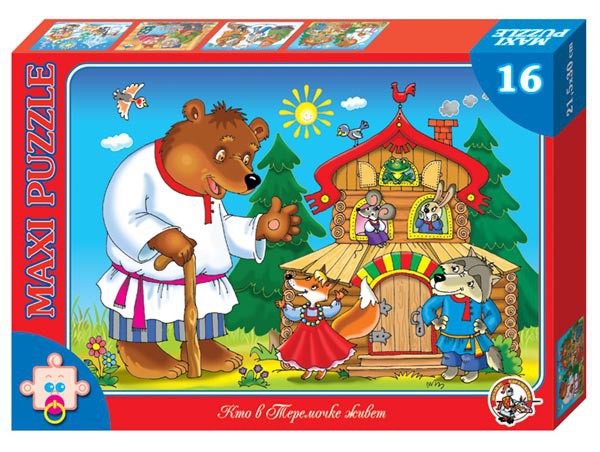 01029 Пазлы 16эл.(maxi) Кто в теремочке живет 72,0
