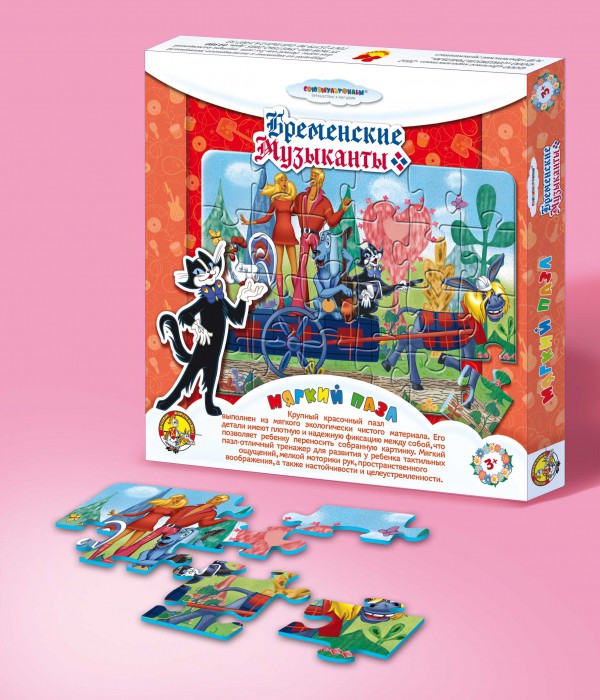 01380 Пазлы мяг.в кор.24 эл.Бременские музыканты-5 65,0