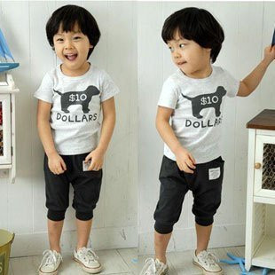 http://www.aliexpress.com/item/Wholesale-Kids-summer-Wear-90-130-Children-s-clothing-set-Boys-girls-suit-free-shipping/630838253.html