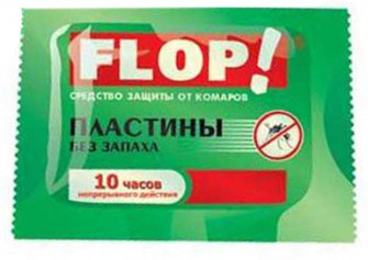 Пластины от  комаров FLOP! без запаха 10 шт..jpg