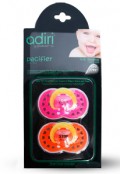   Adiri Heart Pacifiers (2 ),  3, 18-36 , pink and orange.jpg