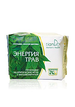 Прокладки на критические ночи Энергия трав 8 шт. Код 61903 Цена 224 руб.