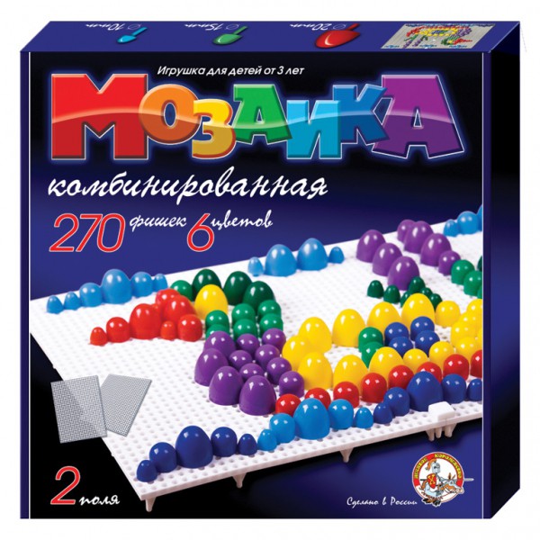 02002 Мозаика 2002 10+15+20 6цв 270шт.(2 поля) 280х280х40, 300,00