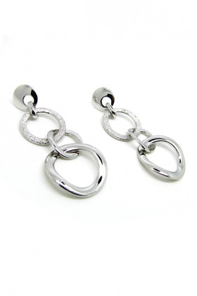 Slightly Twisted Circle Earrings