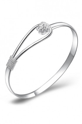 Silver Hoop Bracelete