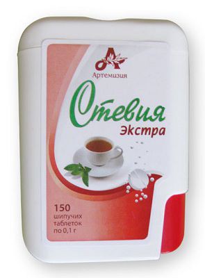 Стевия экстра шипучие растворимые табл.  150табл. по 0.1гр..jpg