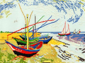 Vincent van Gogh - Fishing Boats at Saintes-Marie