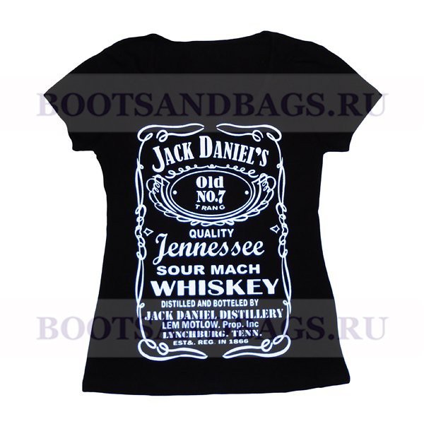 Футболка женская Джек Дениелс Jack Daniels чёрного цвета  370руб  44-46-48.jpg