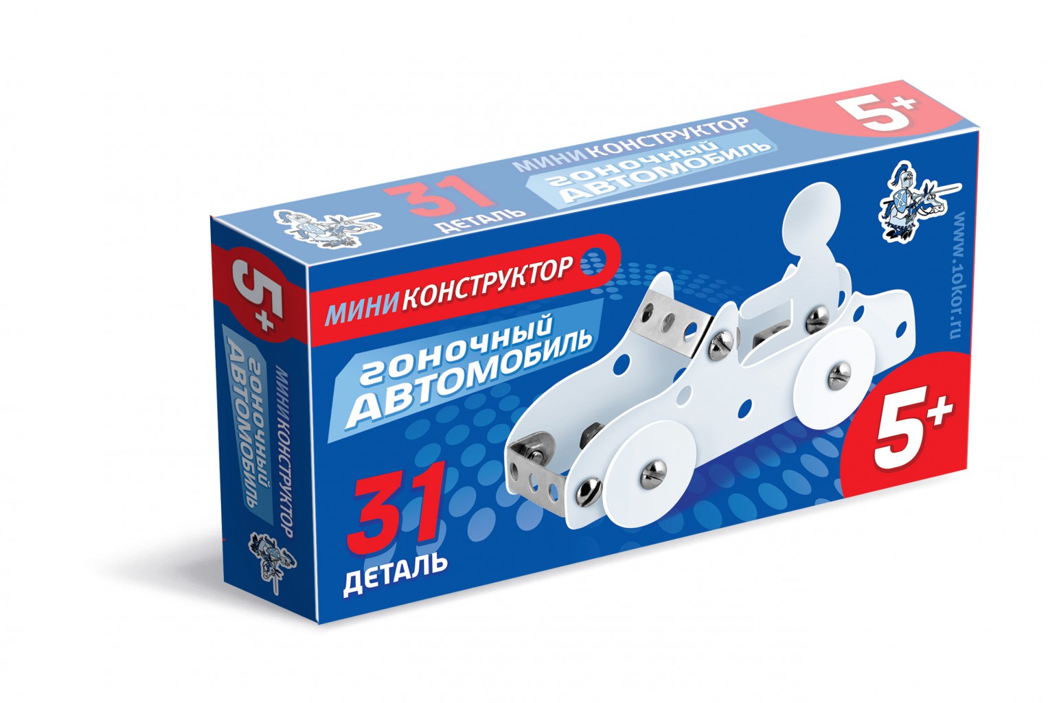 арт 01593 Конструктор  из пластика и металла мини Гоночный автомобиль  64 р (60,80р)ряд 54 шт.jpeg