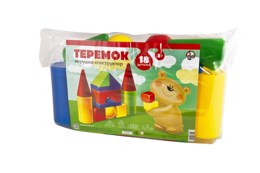 Артикул 01594 Теремок-18 эл. в пвх сумке 232 р (220,40р) 10 шт
