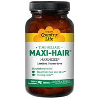 Country Life, Gluten Free, Maxi-Hair, Time Release, 90 Tablets