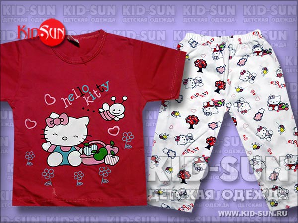Пижама для девочки Kitty 250 р.jpg