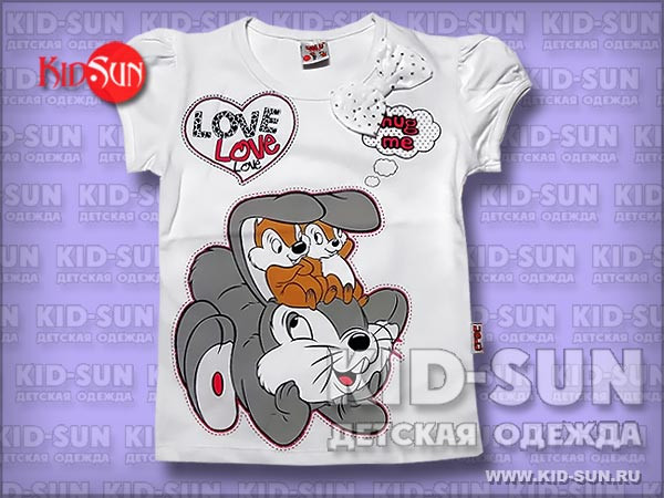 Футболка для девочки Hug Me  190 р.jpg