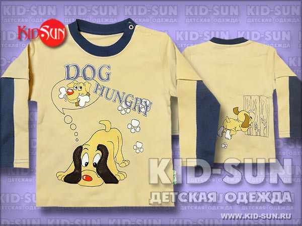 Лонгслив на кнопках Dog Hungry 250 р.jpg