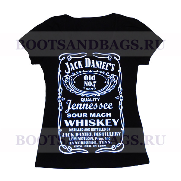 Футболка женская Джек Дениелс Jack Daniels чёрного цвета  370руб  44-46-48.jpg