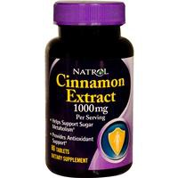 Natrol, Экстракт корицы, 1000 мг, 80 таблеток