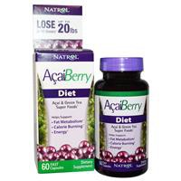 Natrol, AcaiBerry Diet, Ягоды асаи и зелёный чай, 60 капсул