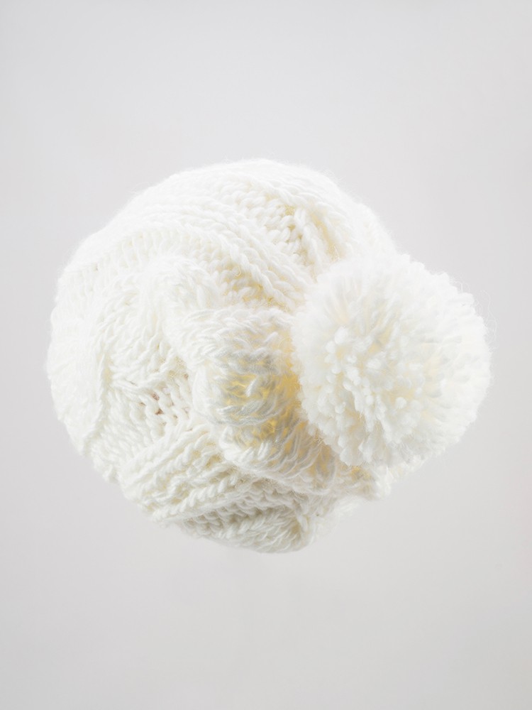 Шарлотта шапка вязаная молочная