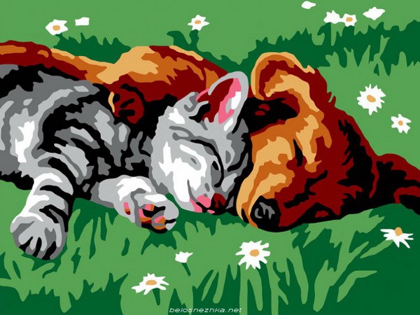 СЕ-210. Котенок и щенок.jpg