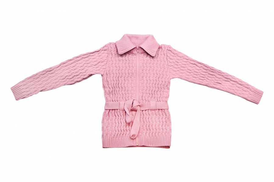 Вязаная дошкольная кофта для девочек на молнии Молли2 -380 руб.jpg