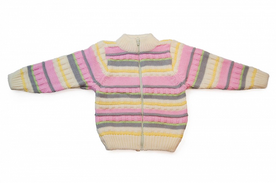 Вязаная кофта для девочек на молнии Алекс 450 руб.jpg