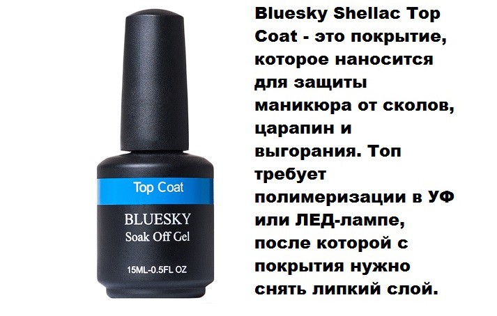 Bluesky.Top Coat. 15ml