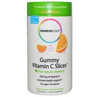 Rainbow Light, Gummy Vitamin C Slices, Tangy Orange Flavor, 90 Gummies