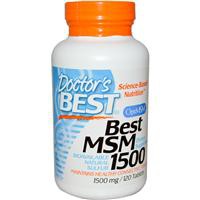 Doctor's Best, Best MSM, 1500 mg, 120 Tablets