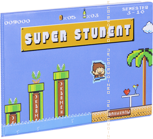 Обложка на зачётную книжку Super student (пластик).png