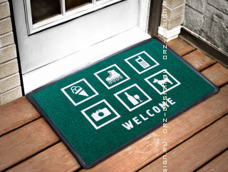 Коврик придверный Welcome.png