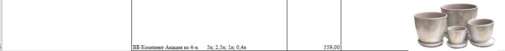 ББ Комплект Акация из 4-х      5л; 2,5л; 1л; 0,4л.jpg