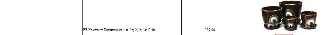 ББ Комплект Павлинка из 4-х  5л; 2,5л; 1л; 0,4л.jpg