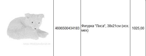 4606500434183Фигурка Лиса, 38х21см (иск. мех)1025,00.jpg
