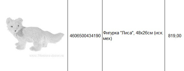 4606500434190Фигурка Лиса, 48х26см (иск. мех)819,00.jpg