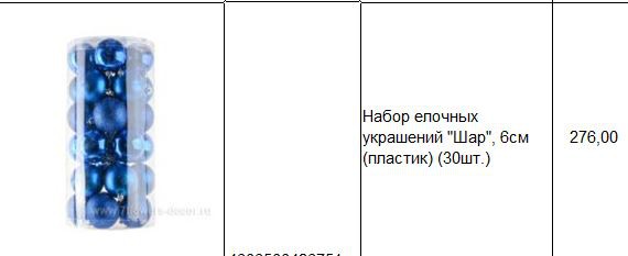 4606500426751 Набор елочных украшений Шар, 6см (пластик) (30шт.) 276.JPG