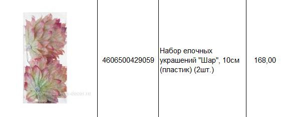 4606500429059 Набор елочных украшений Шар, 10см (пластик) (2шт.) 168.JPG