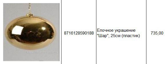 8716128590188 Елочное украшение Шар, 25см (пластик) 735.JPG