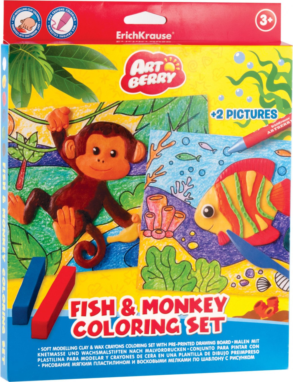 36970   6+  8+2  Fish & Monkey Coloring Set Artberry 122,09.jpg