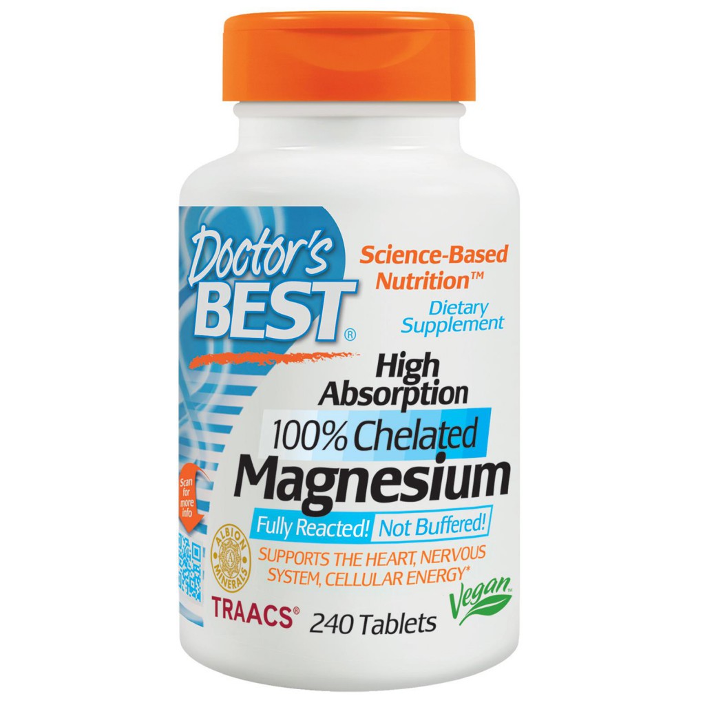 Doctor's Best, High Absorption Magnesium, 100% Chelated, 240 Tablets