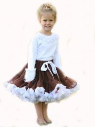  . Pettiskirt Brown white 899