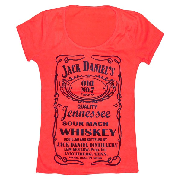 Футболка женская Джек Дениелс Jack Daniels красного цвета  оранжевого цвета  размер единый 44-46-48 290руб.jpg