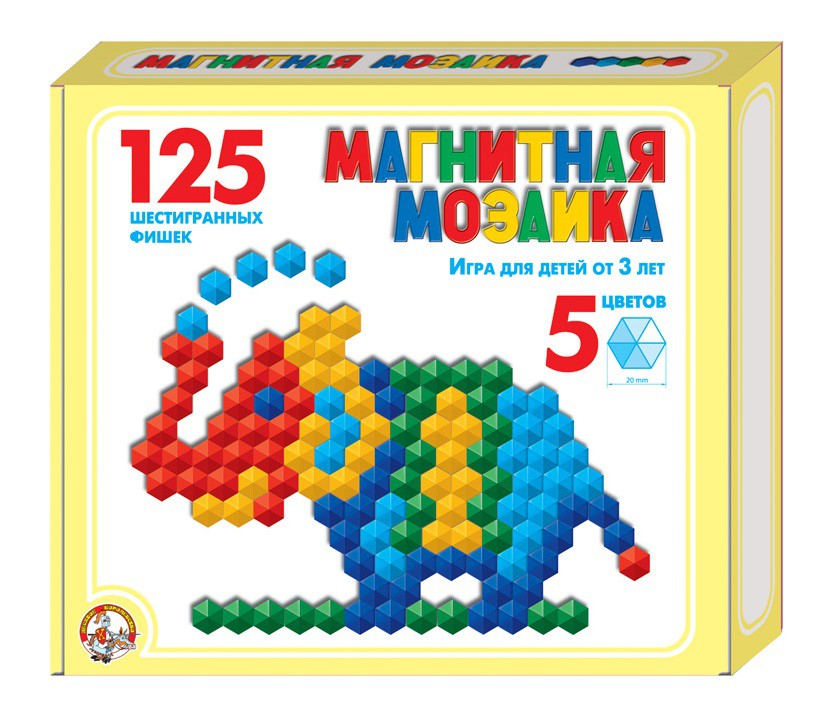 00962 Мозаика магнитная 125 шестигранных фишек, 140,00