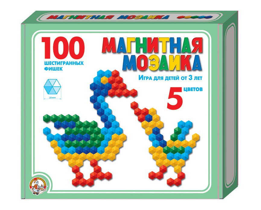 00961 Мозаика магнитная 100 шестигранных фишек, 125,00