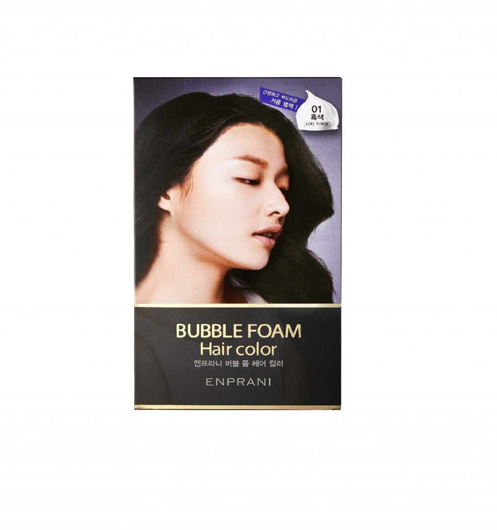 ENPRANI Bubble Foam Hair Color 01(Deep Black)	-    ,  01 