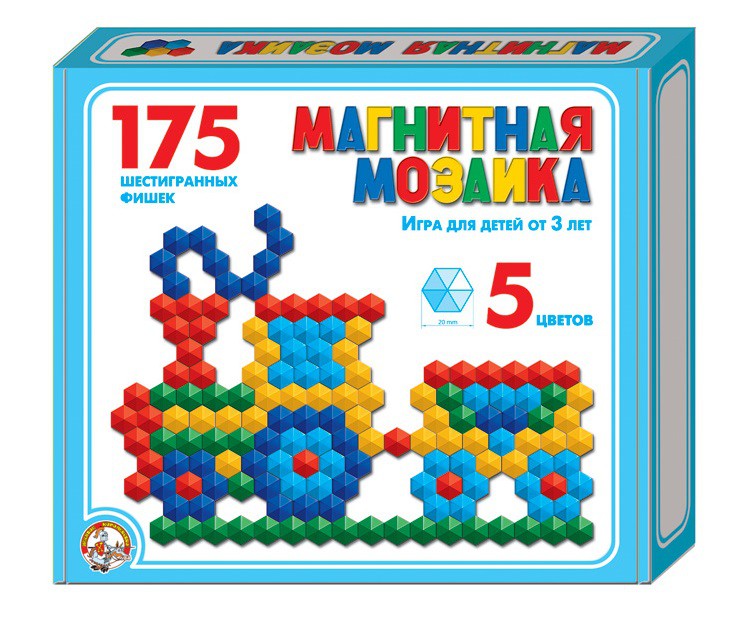 00959 Мозаика магнитная 175 шестигранных фишек , 186,00