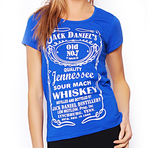 Футболка женская Джек Дениелс Jack Daniels синего цвета  размер единый 44-46-48 290руб.jpg